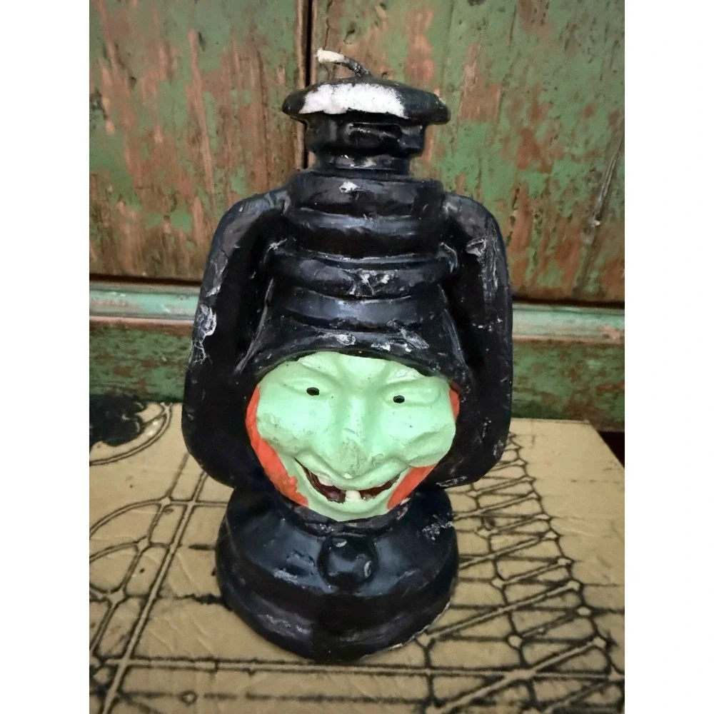 Vintage Halloween Candle Lot Witch Lantern Ghost Family See Photos